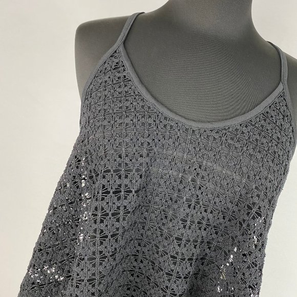PINK Victoria's Secret XS/S Black Crochet Crop Top - Picture 3 of 9